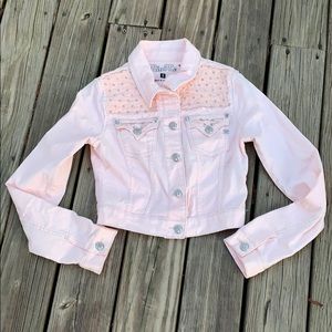 MISS ME Bubblegum Cropped Jean Jacket EUC Size Sm
